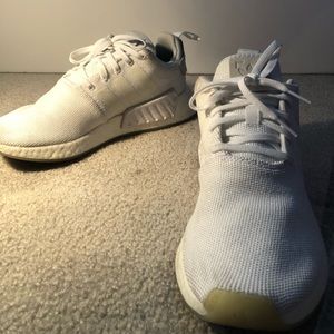 All White Adidas NMD